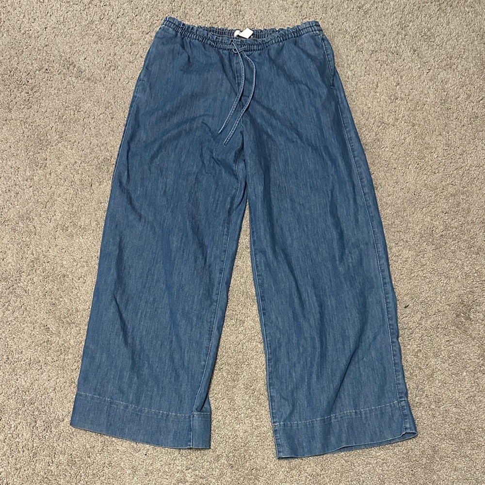 H&M Denim Blue Elastic Waist Pants